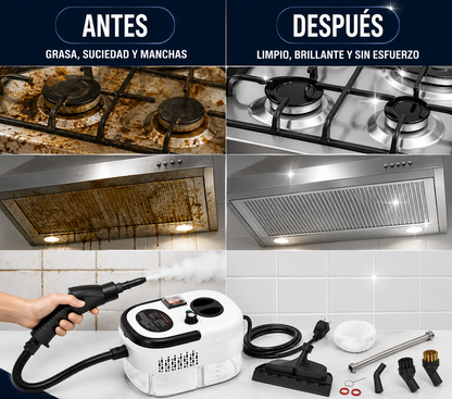 Limpiador de vapor portátil multifuncional de alta presión para la limpieza de la cocina, el hogar y el coche 🔥